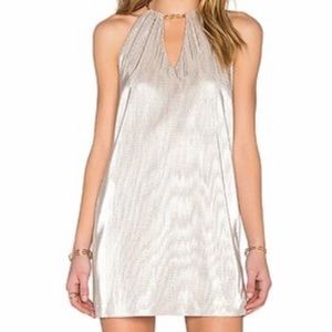 Babaton Aritzia Avalon Silver Dress Size Small